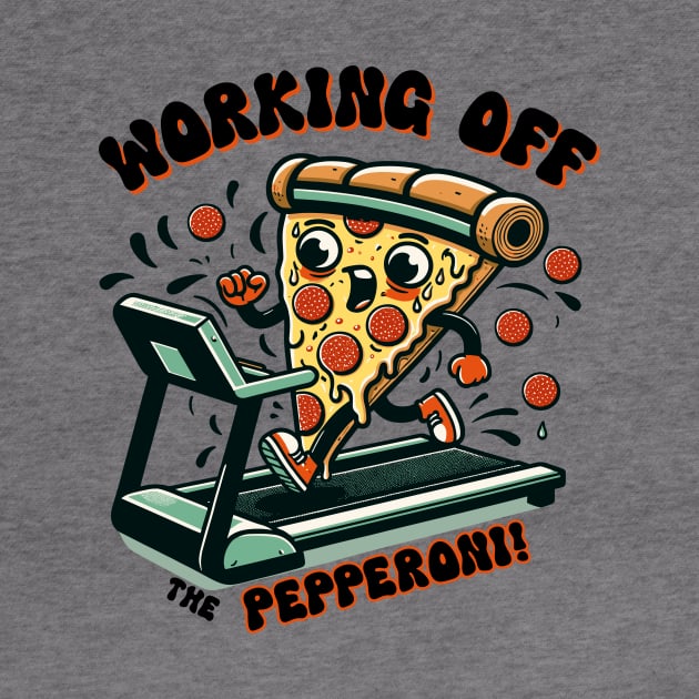 Playful Pizza Treadmill Run - National Pizza Day by Xeire